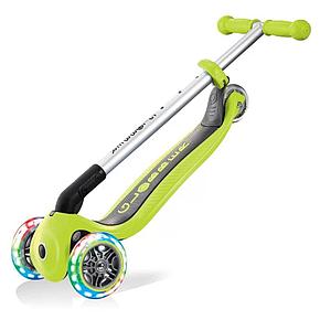 Самокат детский Globber Primo Foldable Lights (салатовый), фото 2