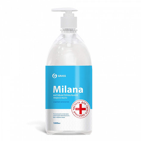 Жидкое мыло  "Milana антибактериальное"  с дозатором  (флакон 1000 мл), фото 2