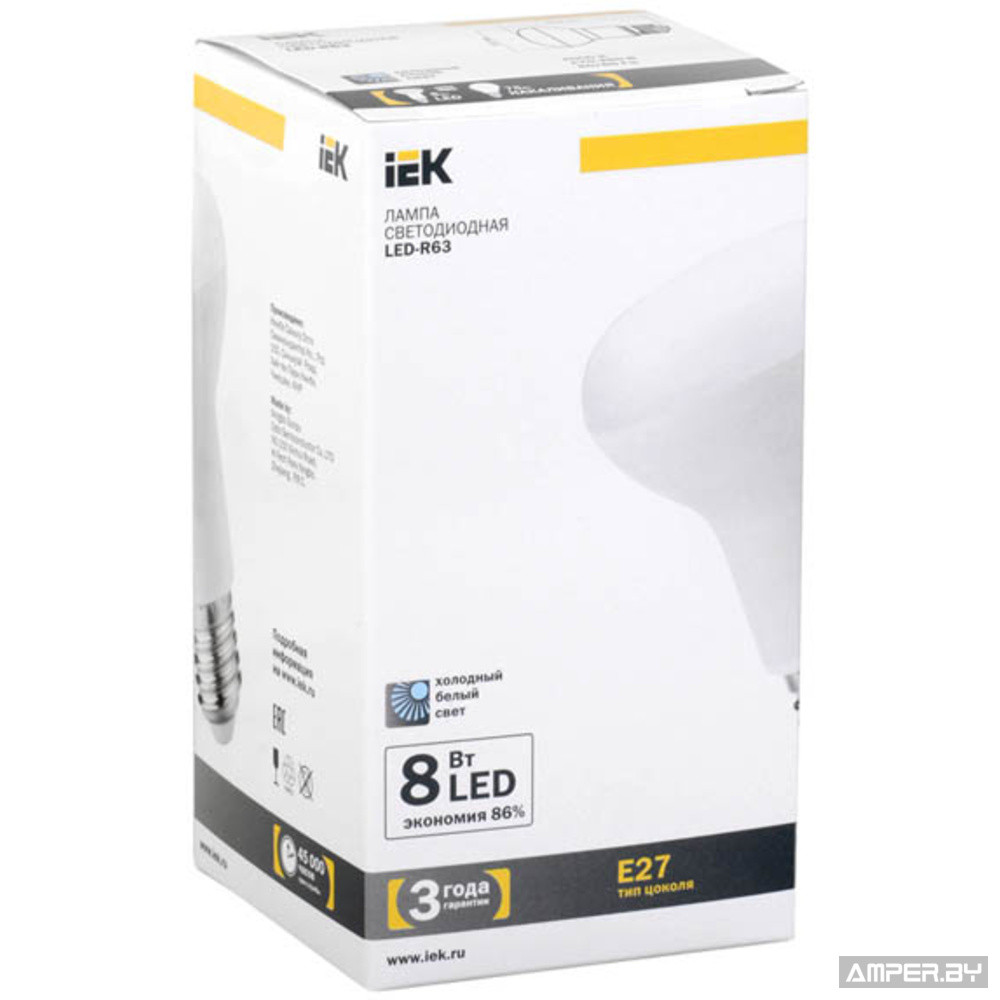 Лампа светодиодная R63 рефлектор 8 Вт 650 Лм 230 В 4000 К E27 IEK - фото 1 - id-p120290432