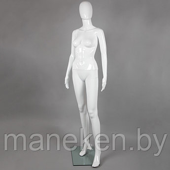 Манекен женский ростовой без лица, белый глянец FA-5W