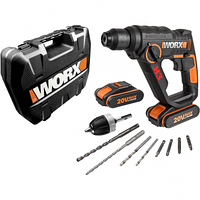 Перфоратор аккумуляторный WORX H3 WX390.2, 20В, 1,5 Ач x1, кейс