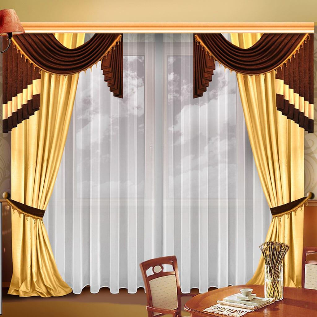 Комплект штор "АВРЕЛИЯ" в гостиную и спальню без тюля - фото 2 - id-p120325555