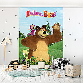 Фотообои 3D Маша и Медведь для детской комнаты рис.13665