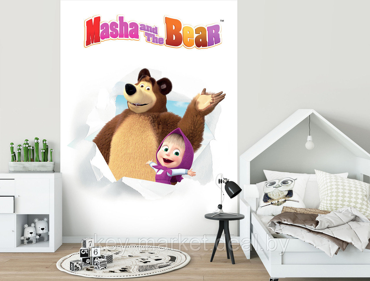Фотообои 3D Маша и Медведь для детской комнаты рис.13667 - фото 3 - id-p120325522