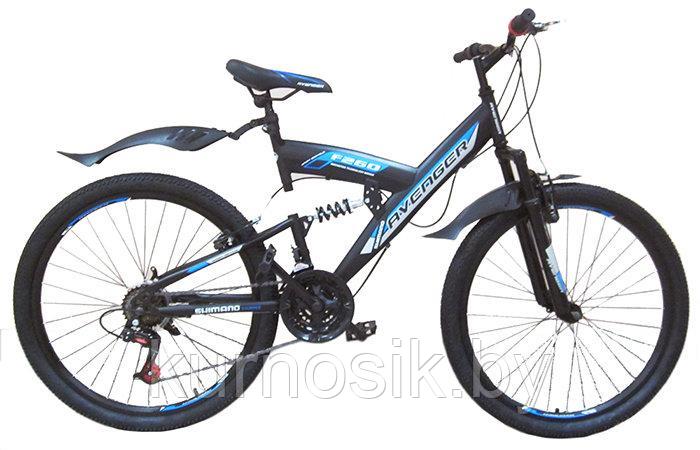 Велосипед Avenger F260 26" черно-синий - фото 1 - id-p120338053