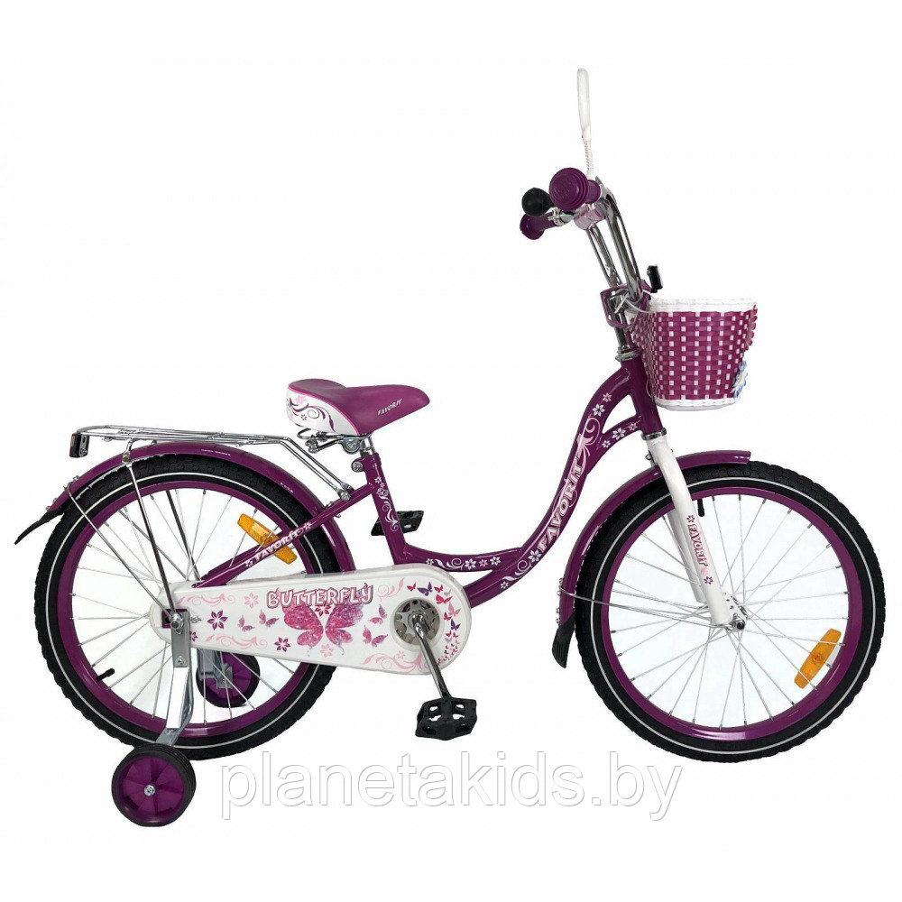 Велосипед детский 16" FAVORIT BUTTERFLY BUT-16PN (розовый) - фото 2 - id-p97085902