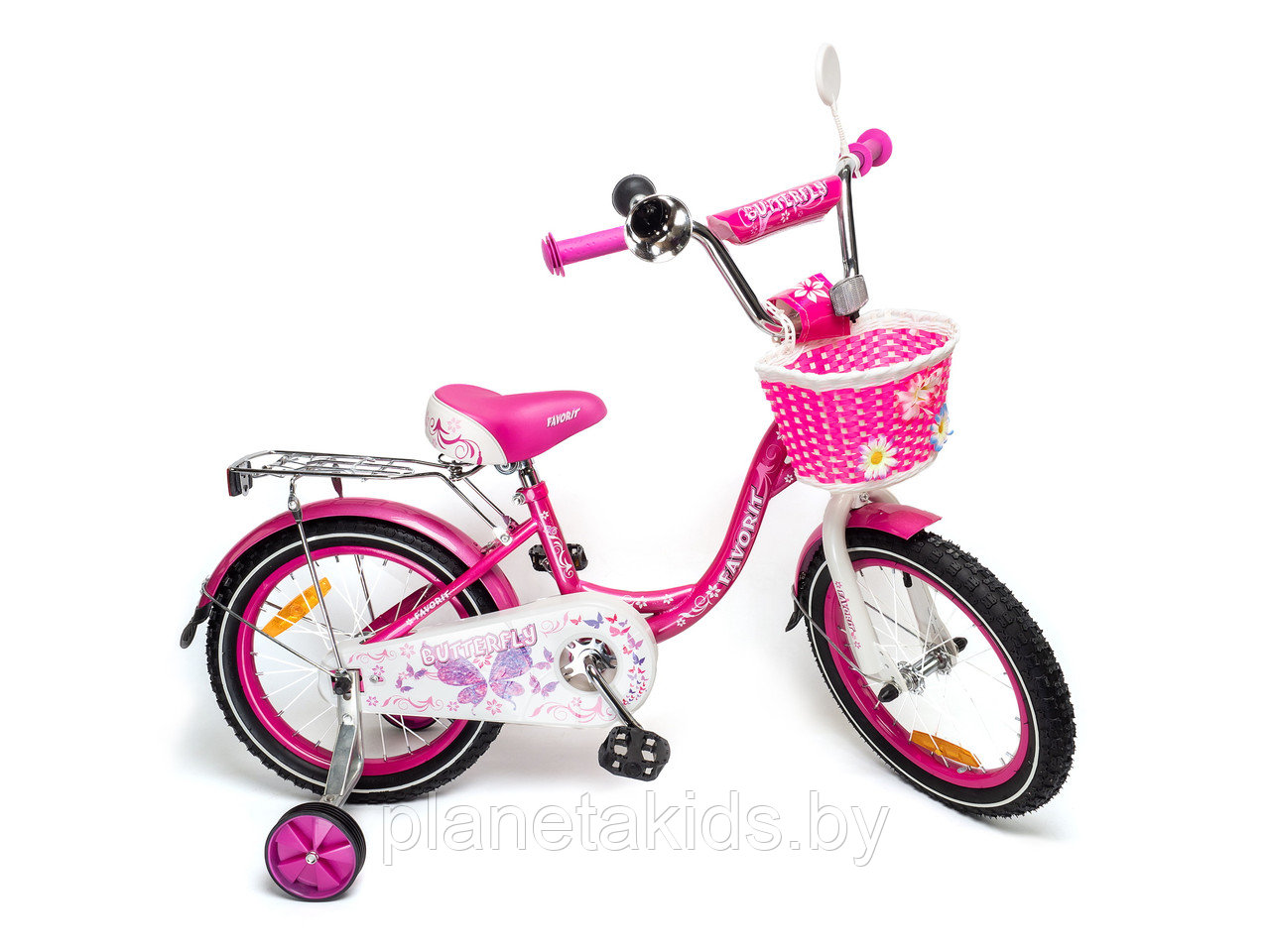 Велосипед детский 16" FAVORIT BUTTERFLY BUT-16PN (розовый) - фото 1 - id-p97085902