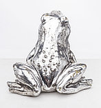 Фигурка Лягушка скромница серебряная, фото 9