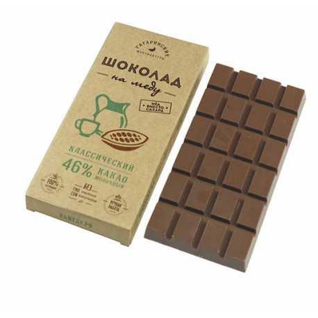 Молочный шоколад на меду 46% какао, 70 гр. - фото 1 - id-p120345110
