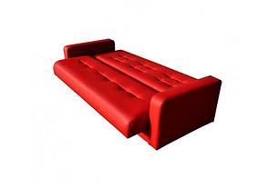 Прямой диван-кровать Крафт, Аккорд красный  ППУ 120 экокожа, книжка, фото 2
