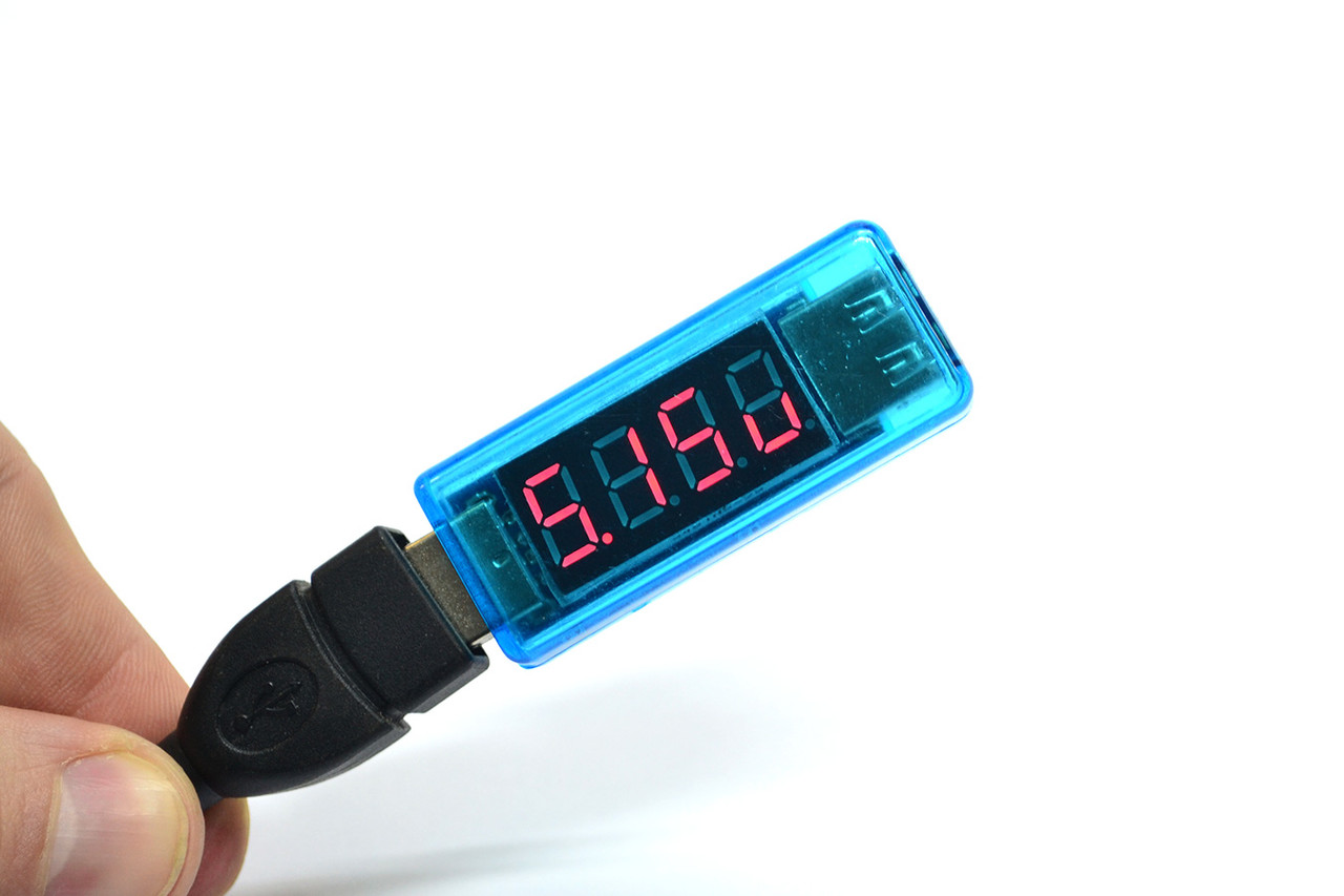 USB тестер напряжения и тока, 3-7V, 3,5A (прозрачный корпус) - фото 2 - id-p120349479