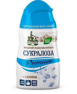 Жидкий сахарозаменитель сукралоза Bionova с инулином, 80 гр. (160 порций)