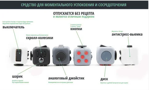 Fidget Cube (Фиджет Куб) - фото 9 - id-p120356350