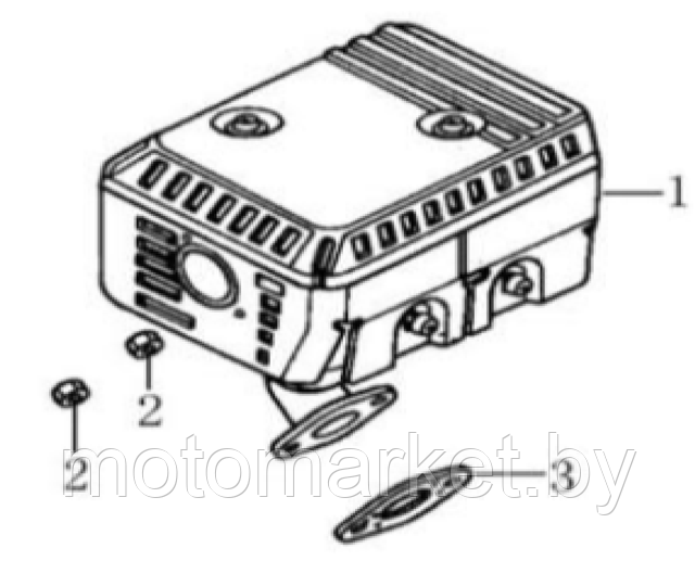 glushitel GX 200, GX 160, 168F, 170F motomarket.by