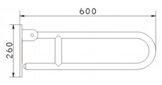 Поручень U-образный откидной Dikalan 7W012  Под заказ, фото 2