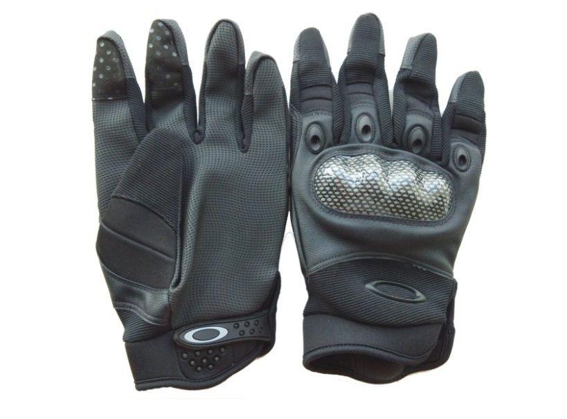 Перчатки Oakley Tactical со вставкой под карбон (черные). - фото 4 - id-p120360852