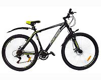 Велосипед Avenger C275D 27,5" черно-серо-желтый 20"
