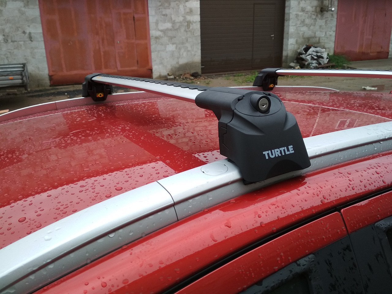 Багажник Turtle Air 2 серебристые для Kia Sorento 3, 2015- (на интегрированные рейлинги) - фото 6 - id-p120378048
