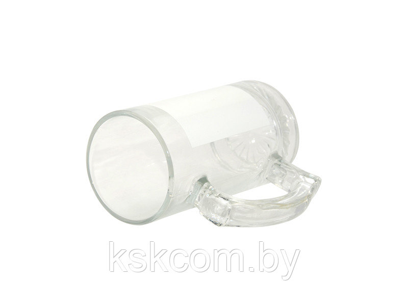 Пивной бокал стеклянный прозрачный с белым полем,500мл - фото 2 - id-p120378728