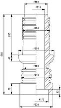 Изолятор неармированный фарфоровый ТВФ-110-2УЗ