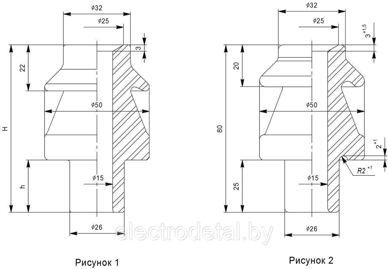 Изолятор неармированный фарфоровый ИПТ-1/250 II О1