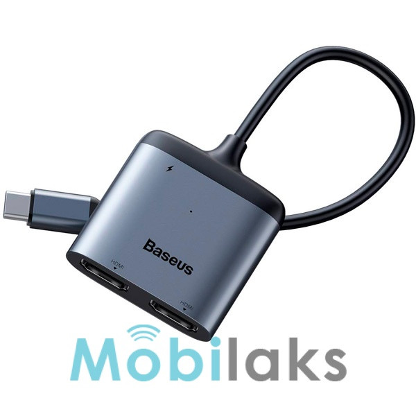USB-концентратор Baseus Enjoyment Series USB-C to PD/2xHDMI CAHUB-I0G