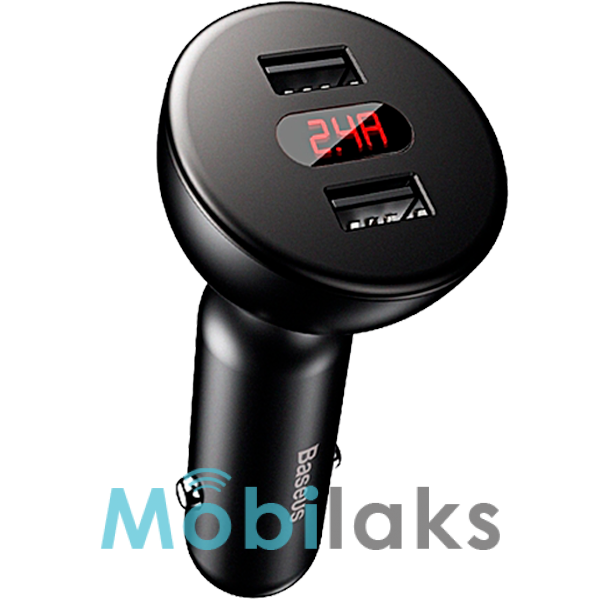 Автомобильная зарядка Baseus Shake-head Digital Display