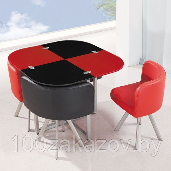 Стеклянный обеденный стол DT534. Комплект мебели стол со стульями - фото 1 - id-p5633356