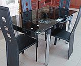 Стеклянный раздвижной стол 6069А Стол трансформер Стеклянный обеденный стол, фото 4