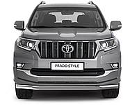 Защита "Rival" переднего бампера d76 для Toyota Land Cruiser Prado 150 рестайлинг (Style) 2019-2020.