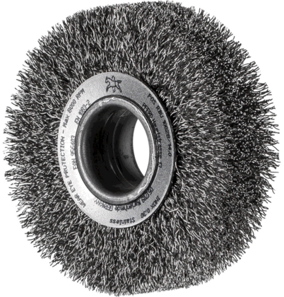 Щетка дисковая широкая неплетеная (гофрированная) 100 мм по нержавеющей стали, RBU 10028/14 INOX 0,30 Pferd