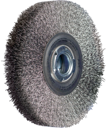 Щетка дисковая широкая неплетеная (гофрированная) 200 мм по стали, RBU 20038/АК32-2 ST 0,3