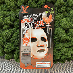 Тканевая маска для лица с экстрактом красного женьшеня Elizavecca Red Ginseng Deep Power Ringer Mask