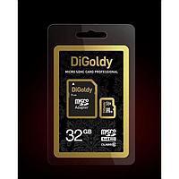 32GB microSDHC Class10 + адаптер SD Карта памяти DIGOLDY