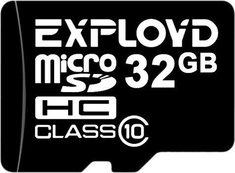 MicroSDHC 32GB Class10 + адаптер SD Карта памяти EXPLOYD - фото 1 - id-p120351290