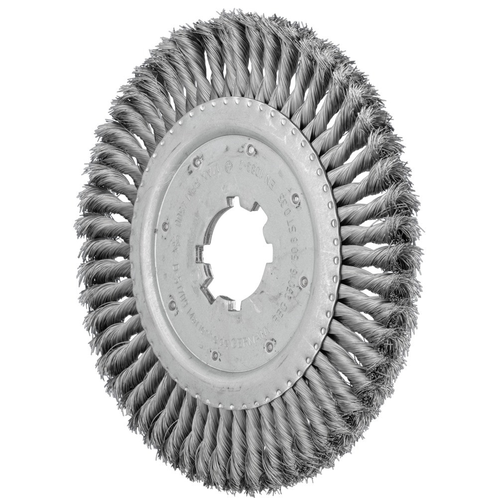 Щетка дисковая плетеная (косичка) для стационарных машин, 250 мм  по стали RBG 25016/50,8 ST 0,35