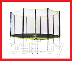 E14-4 Батут Fitness Trampoline GREEN 14 FT Extreme, 425 см, с защитной сеткой и лестницей, max 180 кг