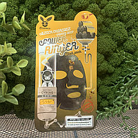 Тканевая маска с древесным углем Elizavecca Black Charcoal Honey Deep Power Ringer Mask Pack