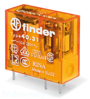Миниатюрное реле FINDER 10А (~ 240В AC) / 40.31.8.240.0000