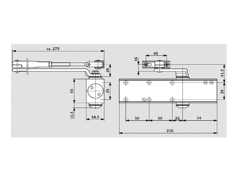 Доводчик дверной Maxbar/Dorma 200 (EN-Size 2/4/5, с тягой, коричневый) - фото 2 - id-p120464586