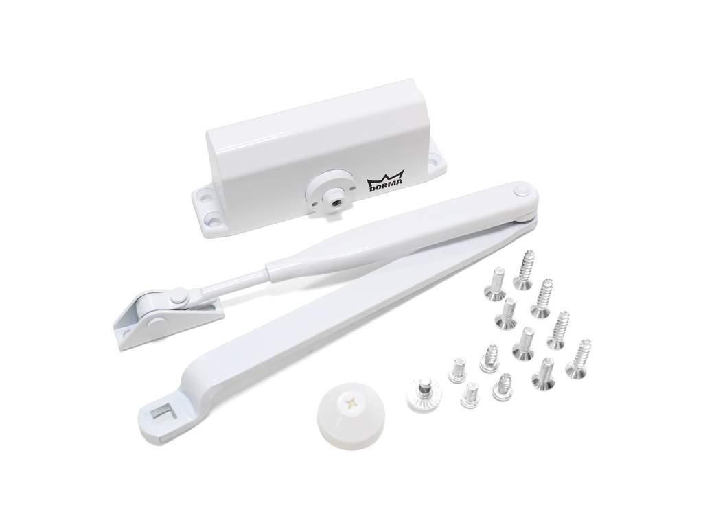 Доводчик дверной Dorma TS-Nano (EN-Size 2, с тягой, белый)
