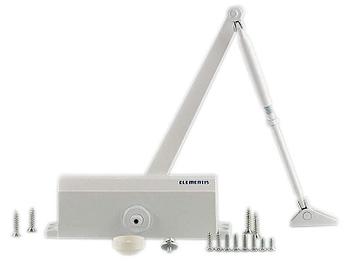 Доводчик дверной Elementis/Oubao 604 EN4 (EN-Size 3/4, с тягой, белый)