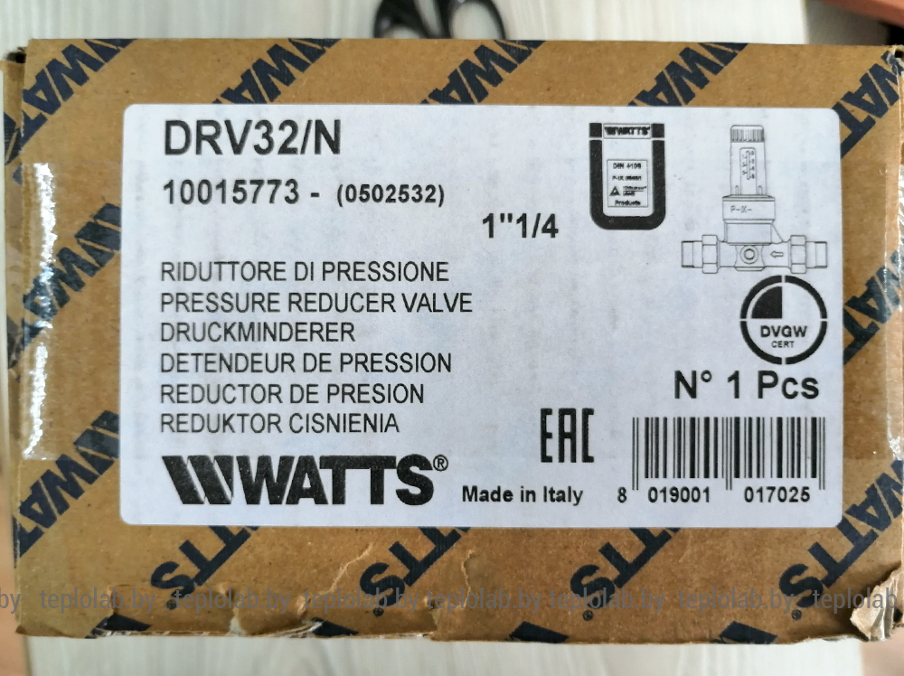 Watts DRV 32 N, 1 1/4" редуктор давления - фото 8 - id-p85060112
