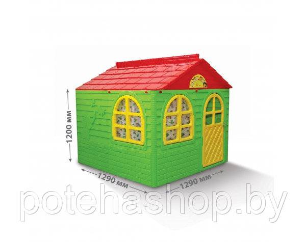 Детский игровой пластиковый домик Долони Doloni, цвет зеленый, 129 х 129 х 120 см 025500/3 - фото 1 - id-p120469229