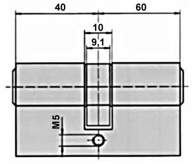 Личинка замка двери Roto 40/60 (никелированный) - фото 2 - id-p120464860