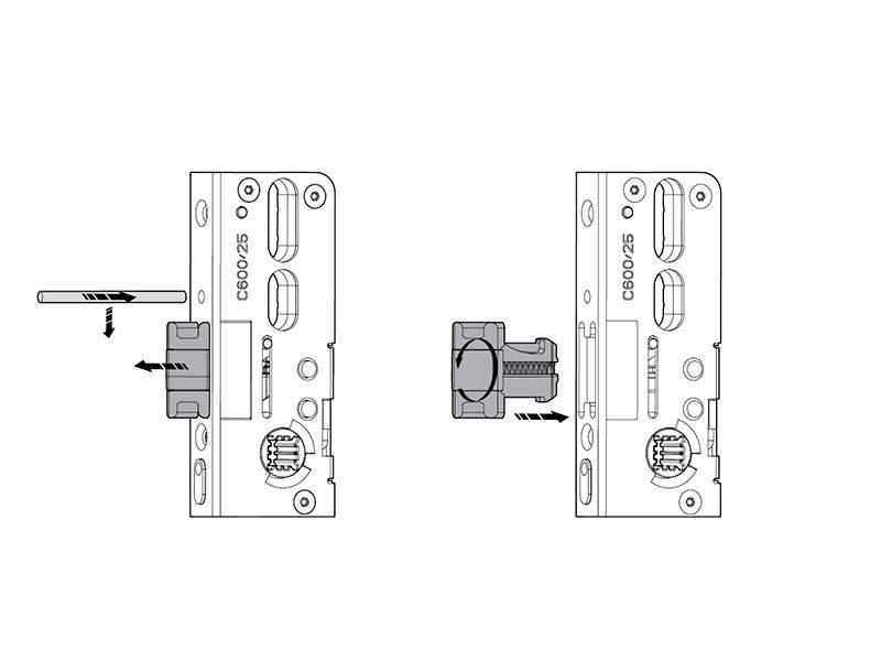 Многозапорный замок ROTO Н600 с 4V-цапфами с приводом от ручки (28/92/8/PP/400/2x16/SL/OW) - фото 4 - id-p120464985