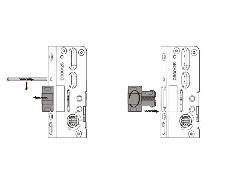 Удлинитель основного запора Roto AO/AU 745/SL/1V H600 (удлиняемый, применяется сверху и снизу) - фото 4 - id-p120464988