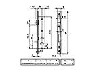 Замок с ригельным запором и роликовой защелкой Euro-Elzett Europortal (45/16/92/8 мм), фото 2