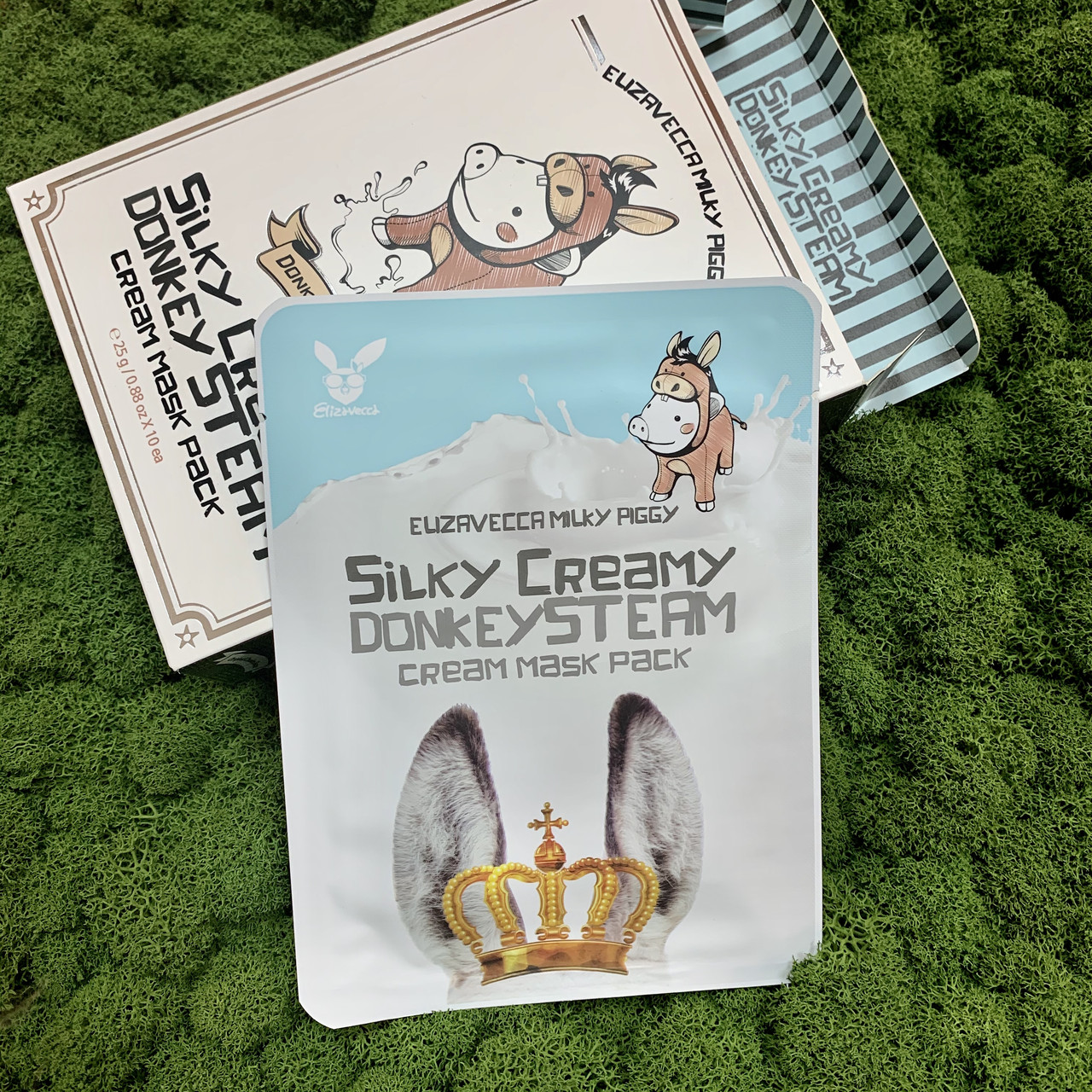 Тканевая маска для лица Elizavecca Silky Creamy Donkey Steam Cream Mask Pack - фото 2 - id-p120469494