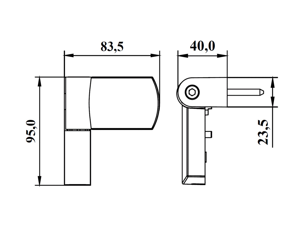 Петля дверная AT23 для дверей массой до 80 кг с высотой наплава 16.5-20 (24.5) мм цвет Черный (RAL9005) - фото 3 - id-p120465407
